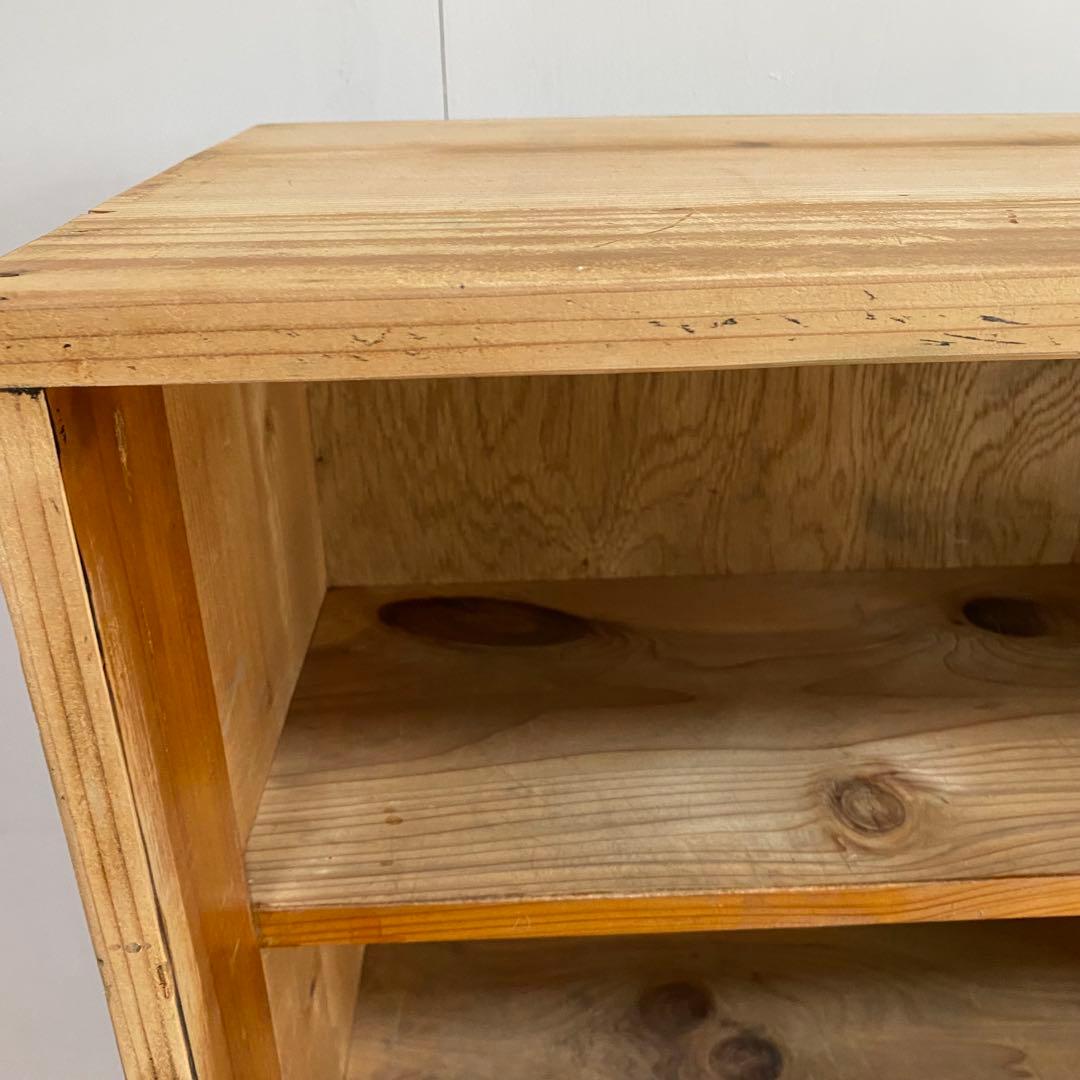 アンティーク ガラス 戸棚 キャビネット 食器棚 本棚 飾り棚 無塗装z