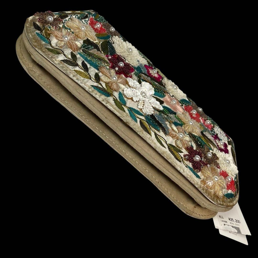 グレースコンチネンタル 2wayショルダーバッグ 花 ビーズ 刺繍 スパンコール