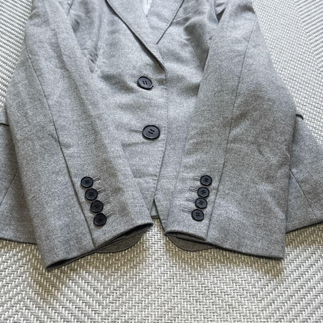 新品 ロロピアーナ カシミヤ混 ウール テーラードジャケット グレー M