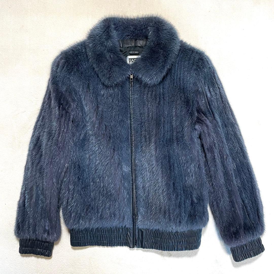 美品　SAGA MINK ジップアップ　ブルゾン　ジャケット　スウィングトップ