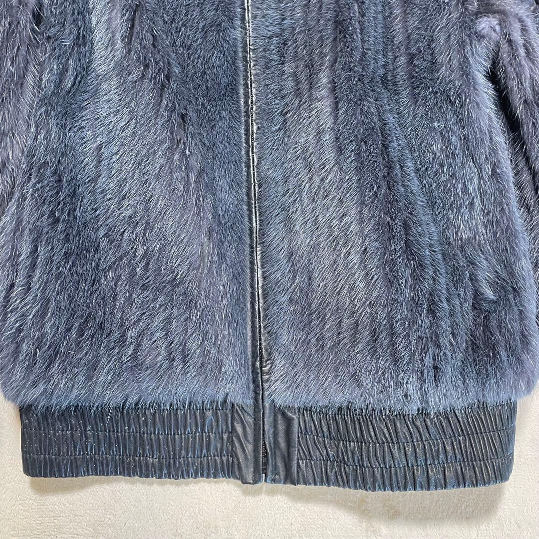 美品　SAGA MINK ジップアップ　ブルゾン　ジャケット　スウィングトップ