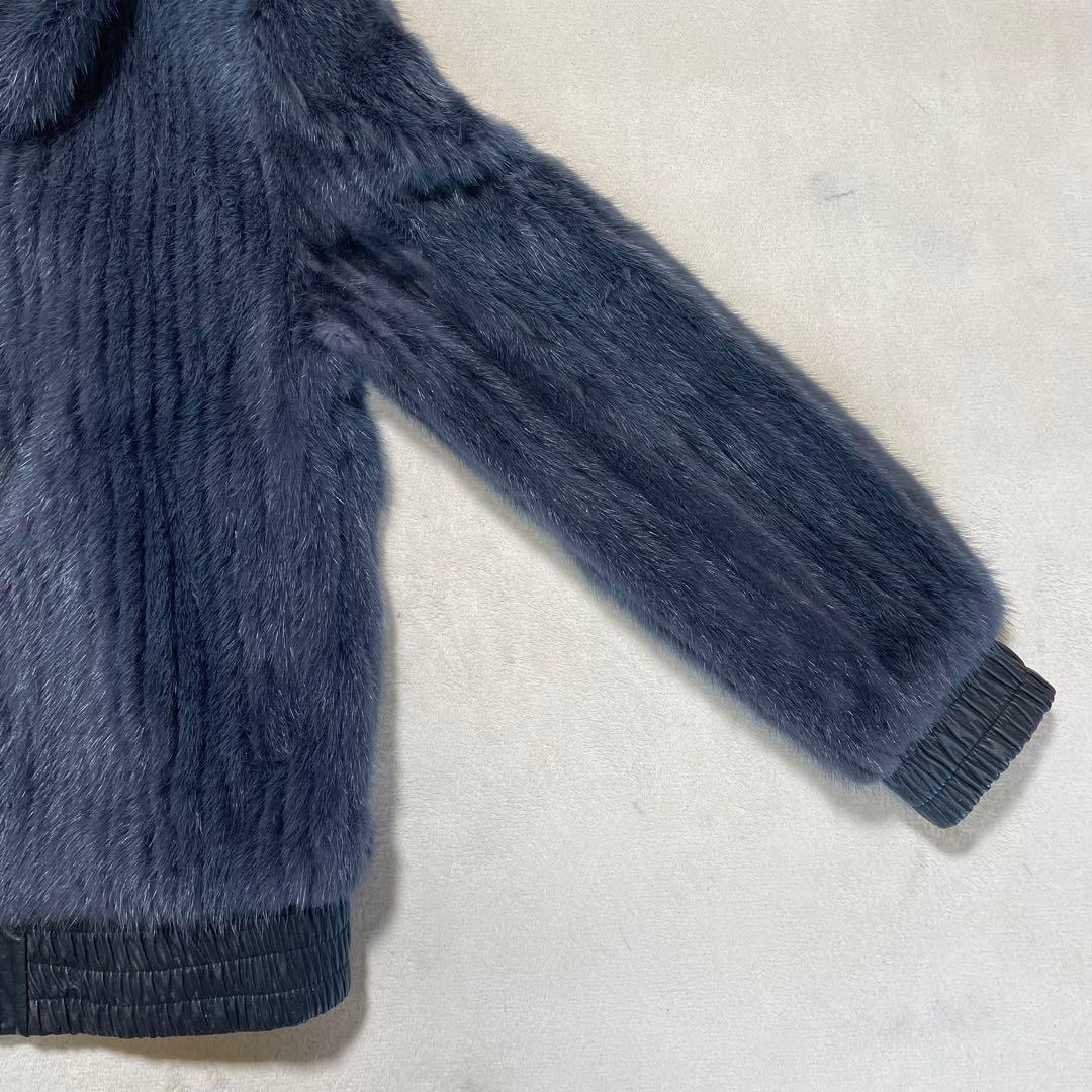 美品　SAGA MINK ジップアップ　ブルゾン　ジャケット　スウィングトップ