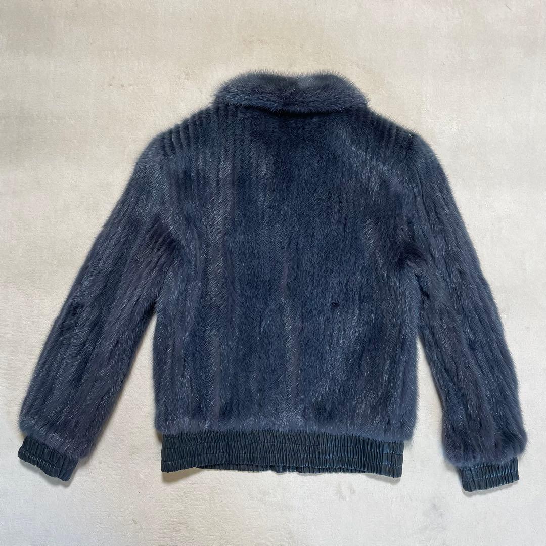 美品　SAGA MINK ジップアップ　ブルゾン　ジャケット　スウィングトップ