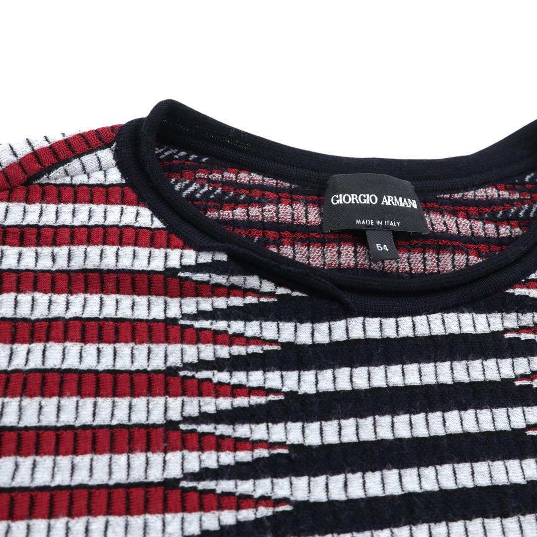 【美品】ARMANI ジョルジオアルマーニ 総柄ニット XXXLサイズ相当 54