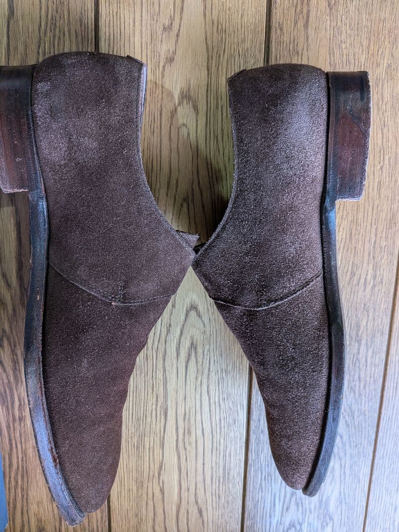 ジョージクレバリー　ダークブラウンスエード　 シングルモンク　 6½