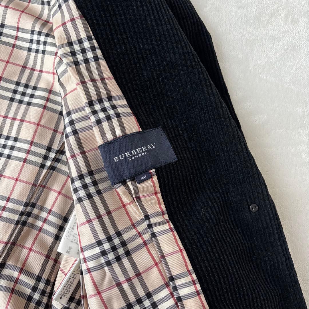 美品✨バーバリーロンドン コーデュロイジャケット チェック 40