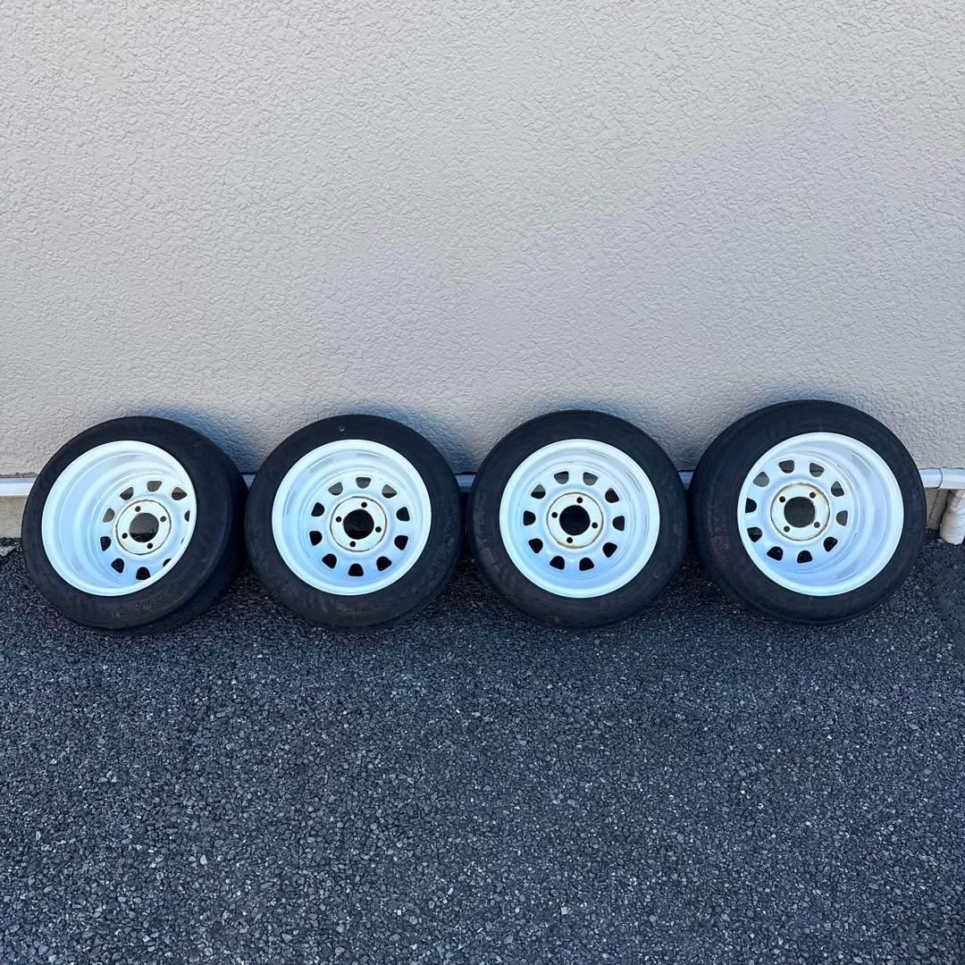 波*平様 13インチ 鉄ホイール深リム7J +25 引っ張り155/65r13