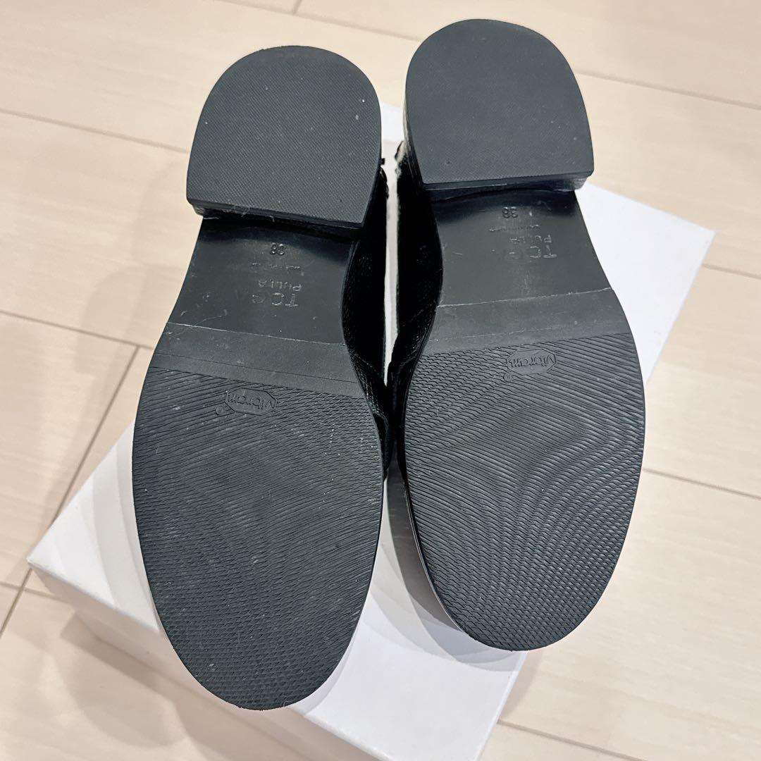 TOGA PULLA 黒 レザー タッセルローファー38