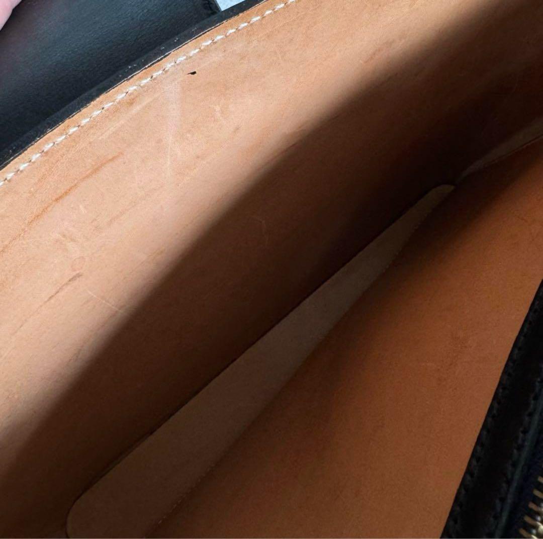 J&M DAVIDSON 高級レザー　ブライドル　ハンドバッグ　ターンロック