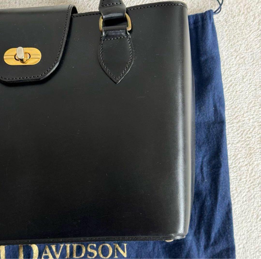 J&M DAVIDSON 高級レザー　ブライドル　ハンドバッグ　ターンロック