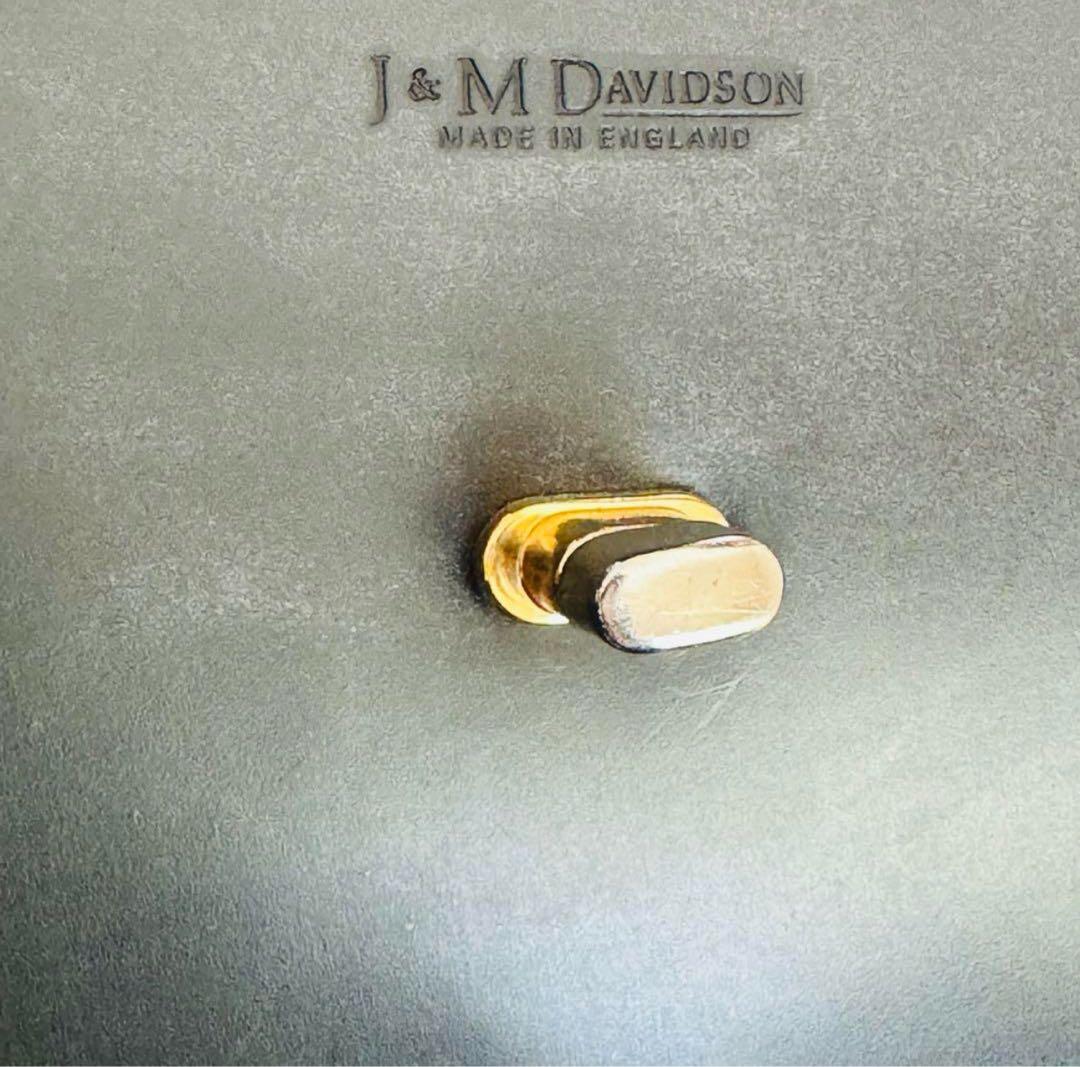 J&M DAVIDSON 高級レザー　ブライドル　ハンドバッグ　ターンロック