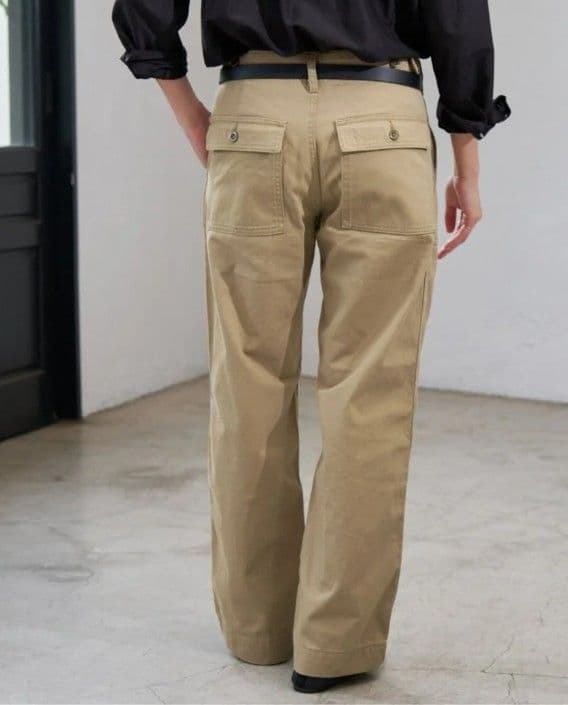 美品 スピックアンドスパン ルーズベイカーパンツベージュ 40