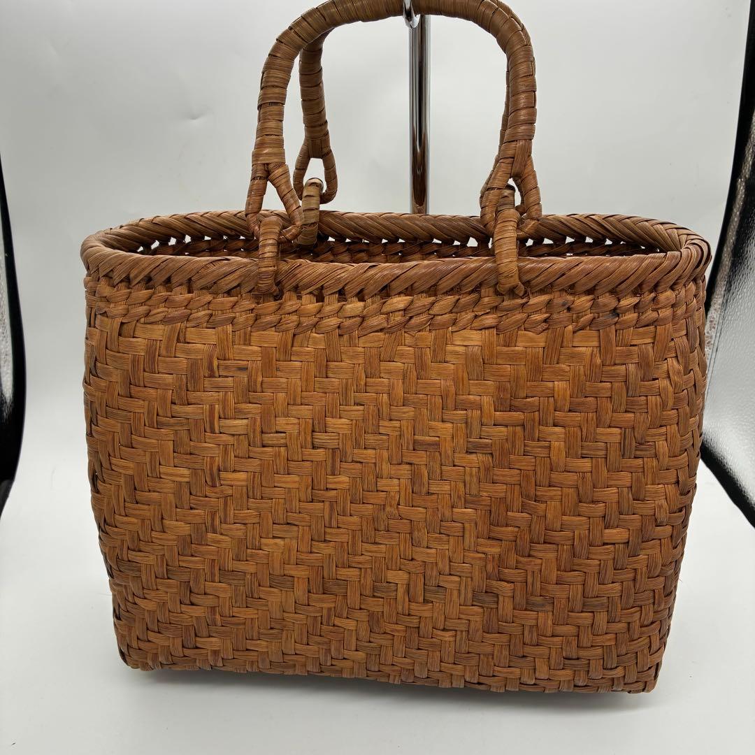 極美品】国産　山葡萄　カゴバッグ　トートバッグ　綱代編み