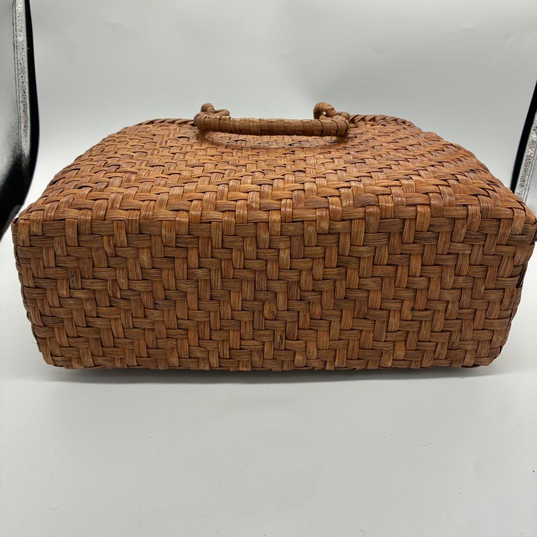極美品】国産　山葡萄　カゴバッグ　トートバッグ　綱代編み