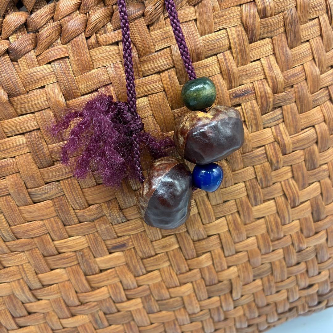 極美品】国産　山葡萄　カゴバッグ　トートバッグ　綱代編み