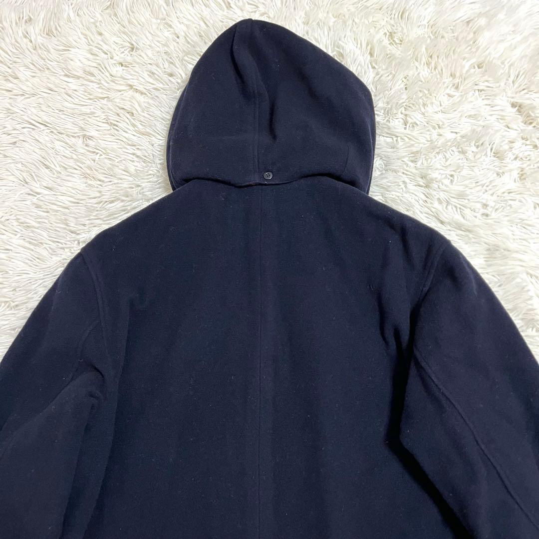 バーバリー フードコート ダブル チェック 金ボタン　 キルティング ネイビーM