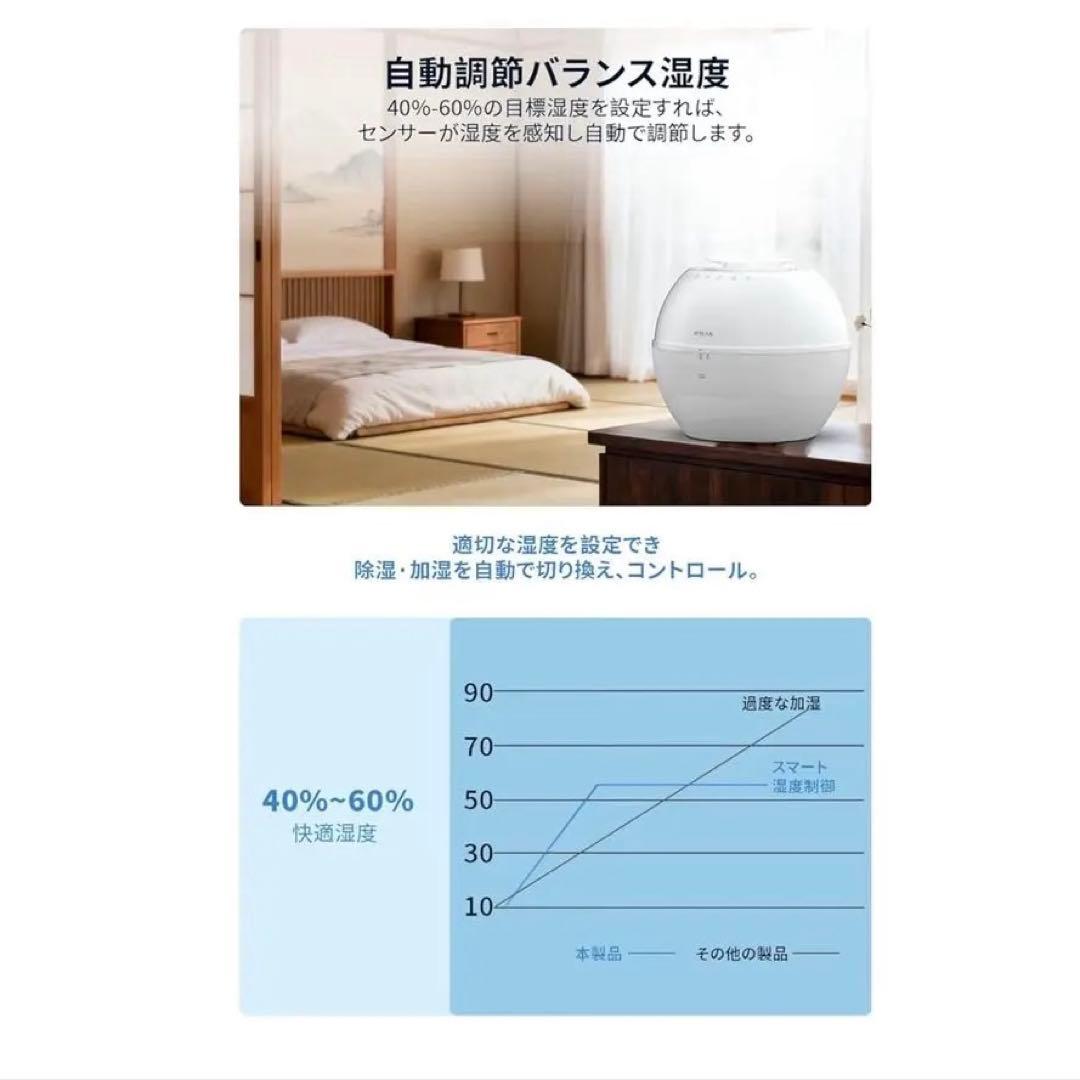 加湿器 除湿機 一体型 自動調整 3L 静音
