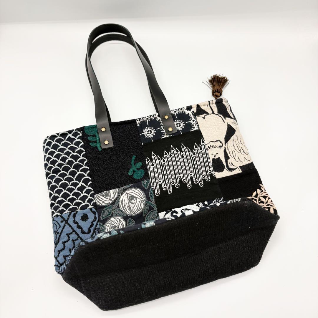 ミナペルホネン、ハンドメイド、パッチワークショルダーバッグ、トートバッグ