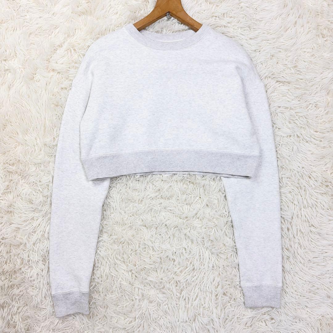 yo biotop cropped sweat shirt ホワイト