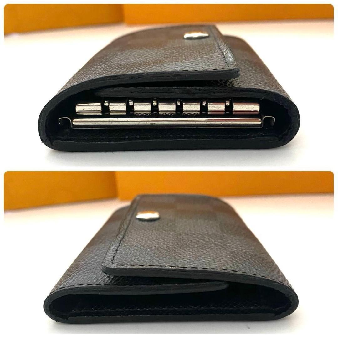 ルイ ヴィトン◎ミュルティクレ6 ダミエ グラフィット　キーケース 黒 ブラック