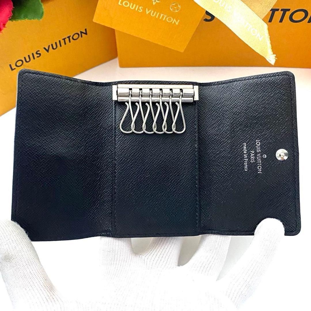 ルイ ヴィトン◎ミュルティクレ6 ダミエ グラフィット　キーケース 黒 ブラック