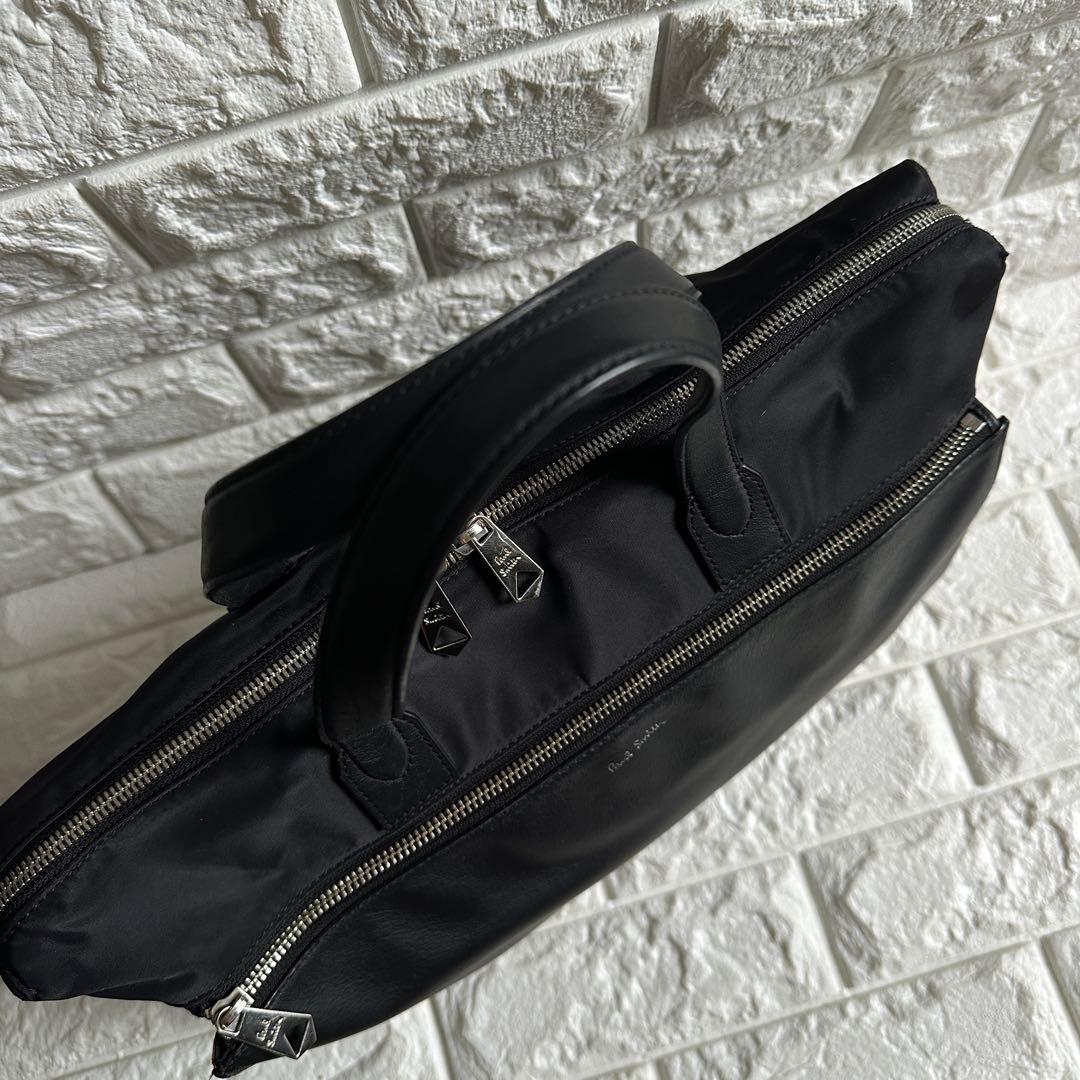 現行品 ポールスミス　ブリーフケース　レザー　ナイロン　ビジネスバック