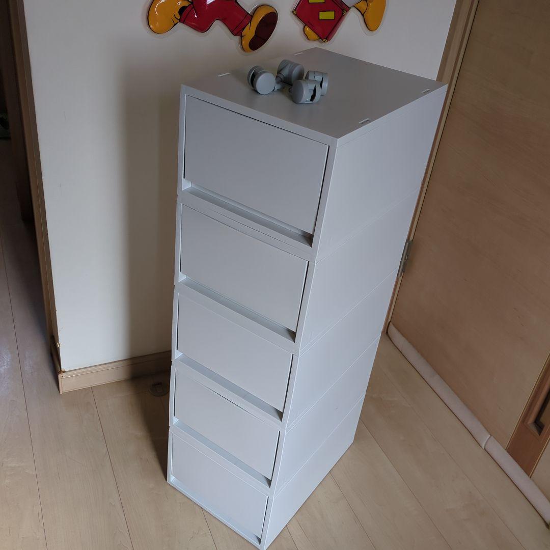 無印良品 ポリプロピレンケース 引出式 （ホワイトグレー） 5個