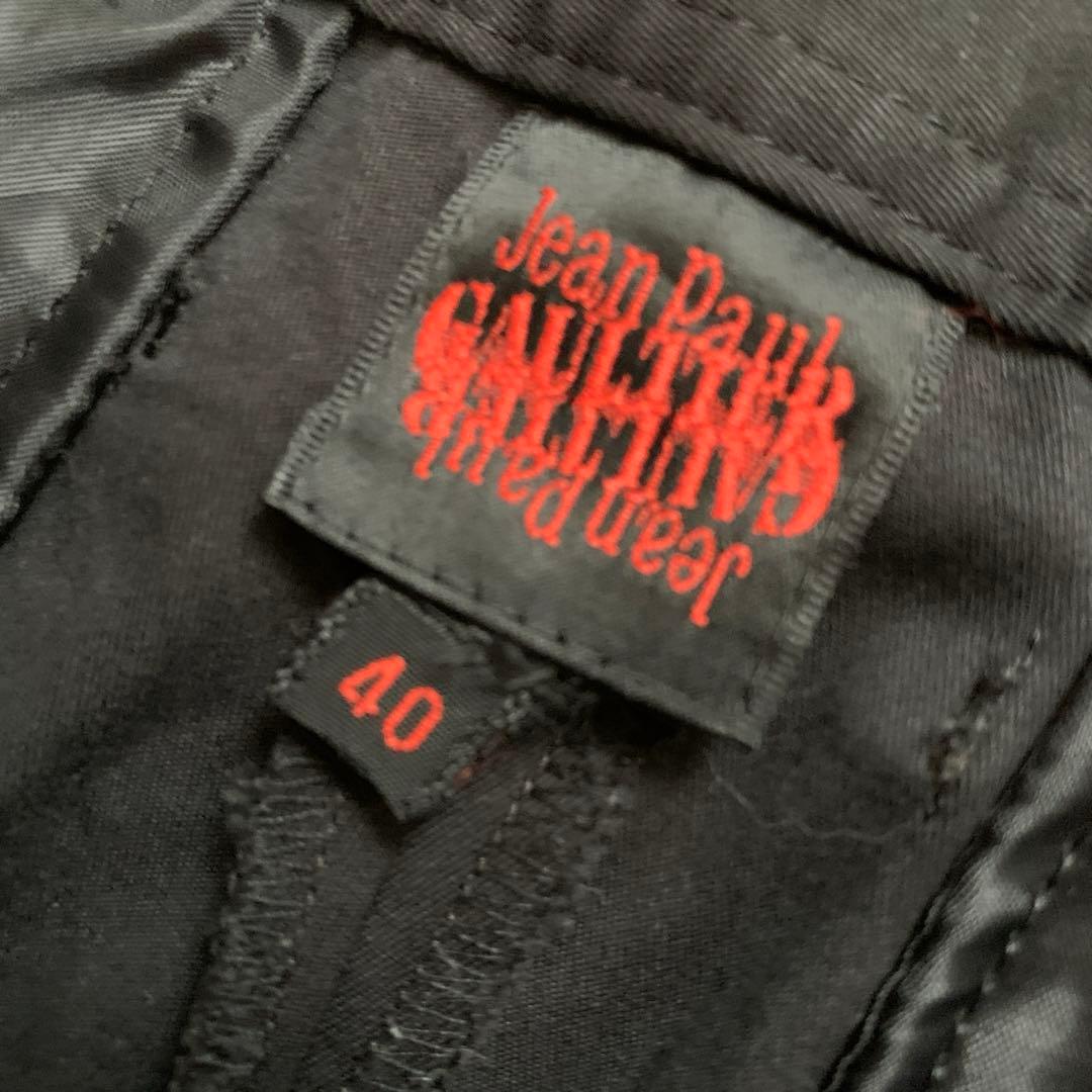 ジャンポールゴルチエ ストレッチパンツ 40 ブラック
