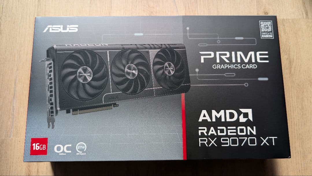 [新古品] ASUS PRIME Radeon RX 9070 XT 16GB