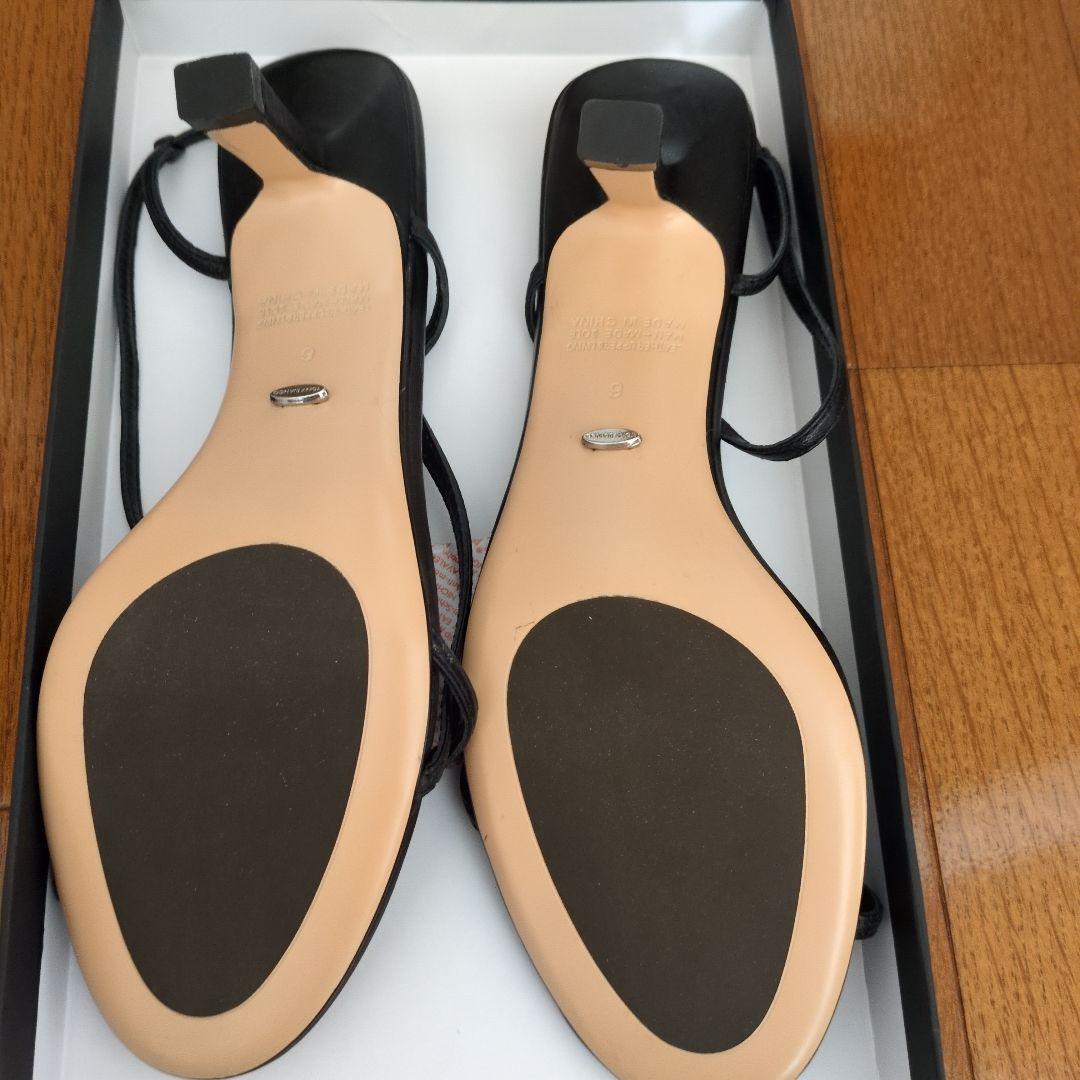 最終価格TONY BIANCO ブラックサンダル 6サイズ