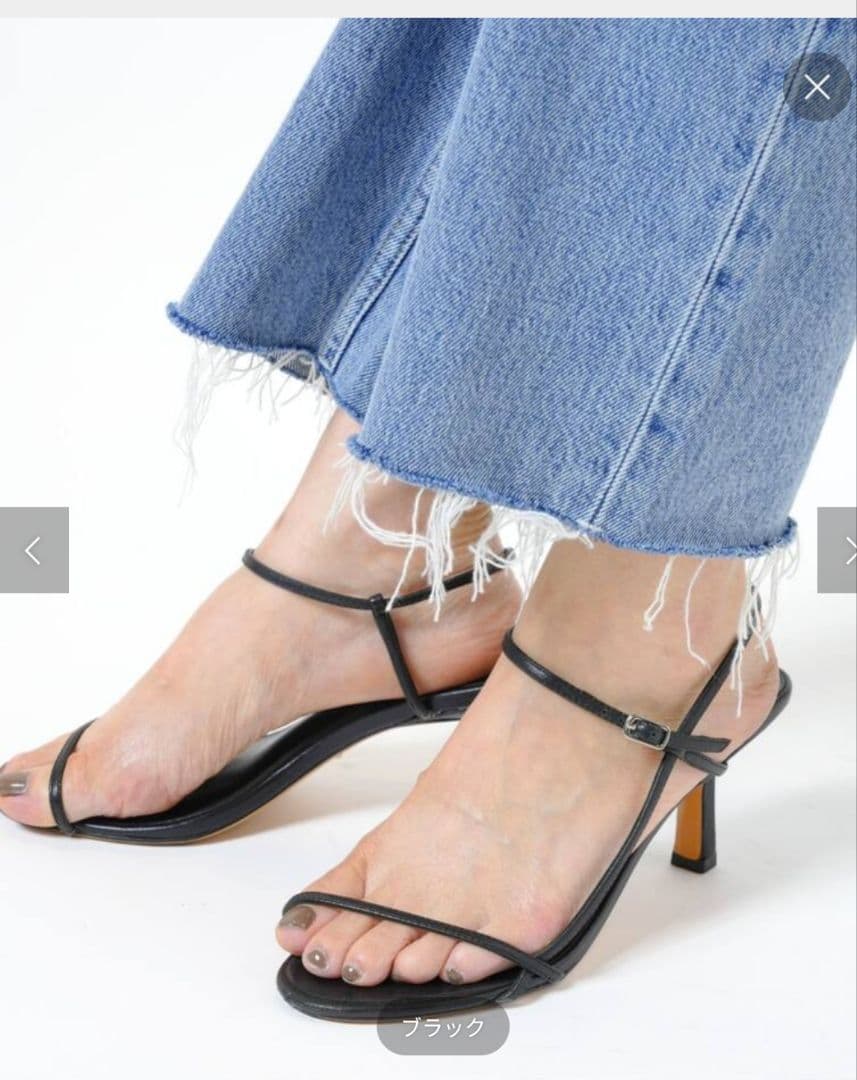 最終価格TONY BIANCO ブラックサンダル 6サイズ