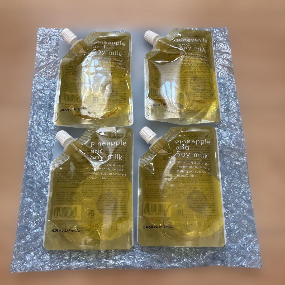 鈴木ハーブ研究所　パイナップル豆乳 ローション プレミアム　詰め替えパック×4