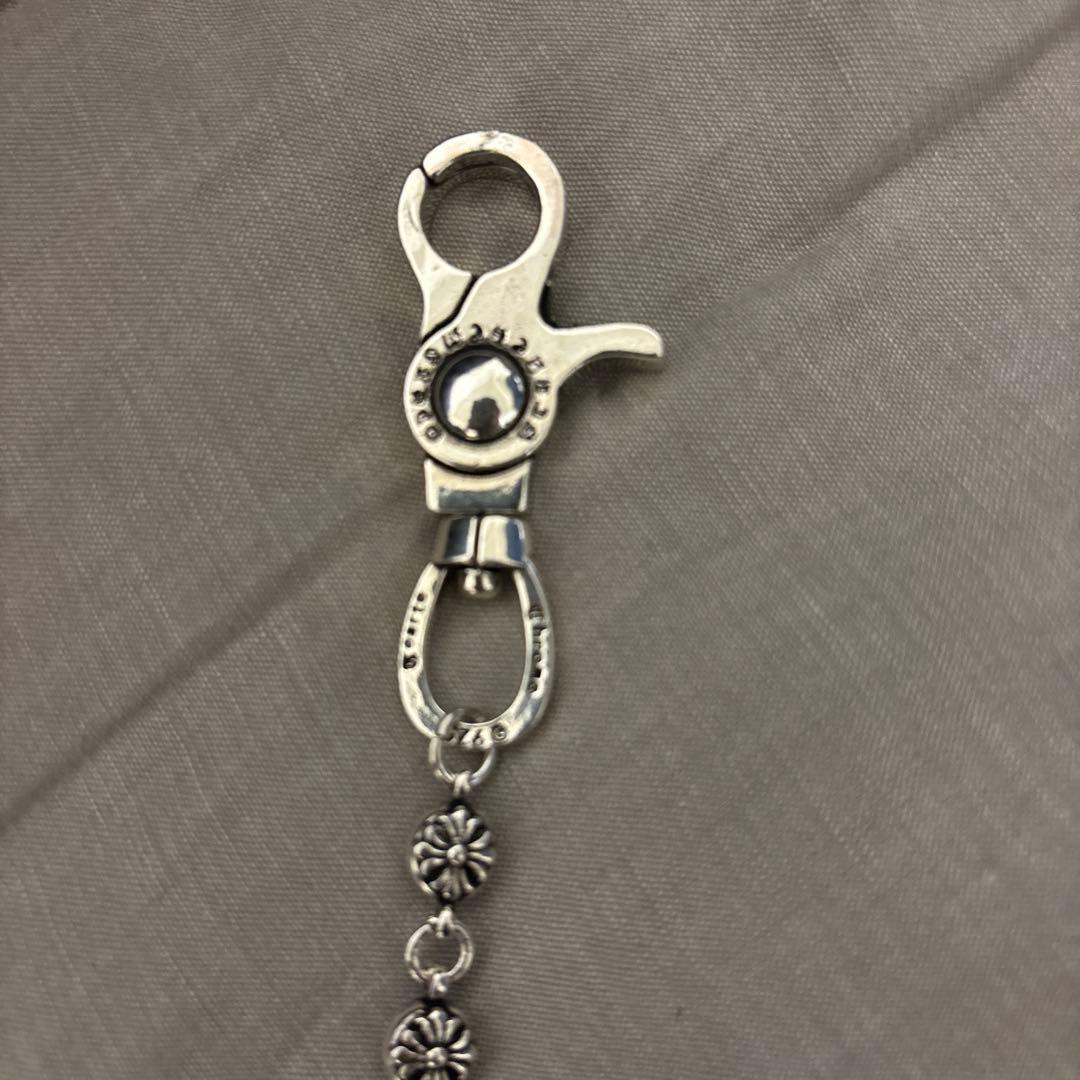 ウォレットチェーン　クロスボール　シルバー925コーティング