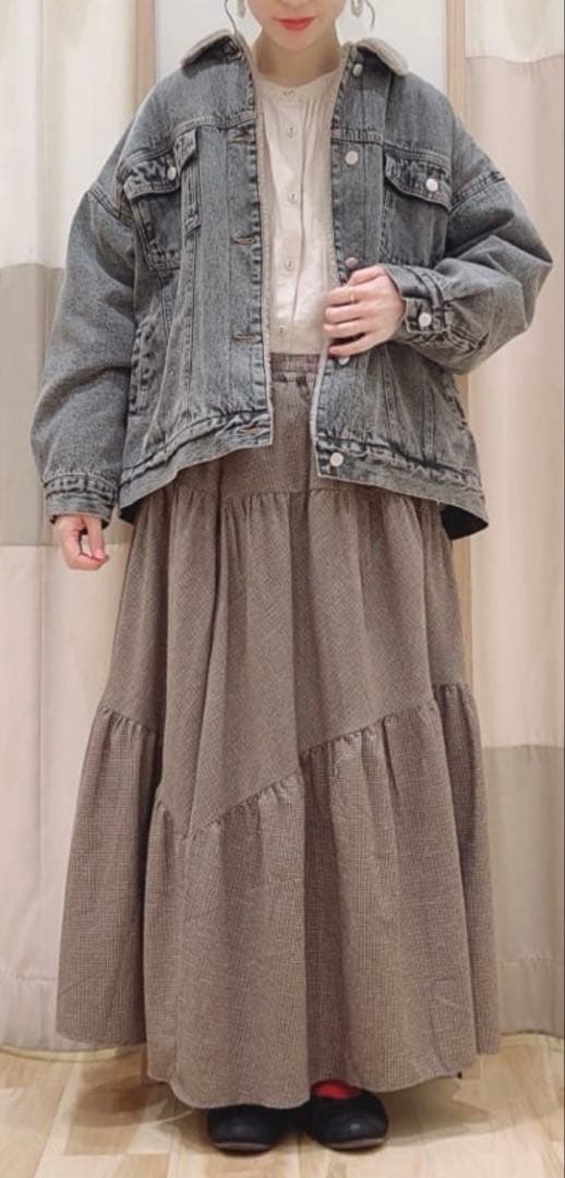 今季　サマンサモスモス　デニムボアジャケット　ブラック　未使用タグ付