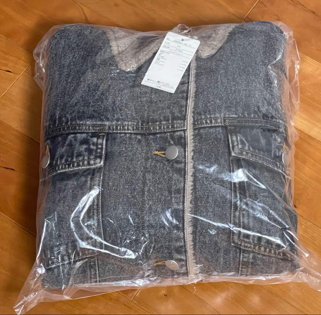 今季　サマンサモスモス　デニムボアジャケット　ブラック　未使用タグ付