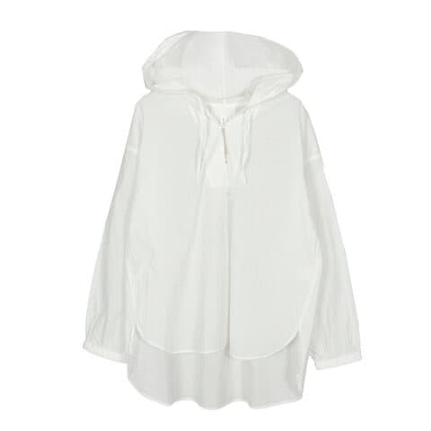 Prit エアリーコットン フードプルオーバーシャツ P81519