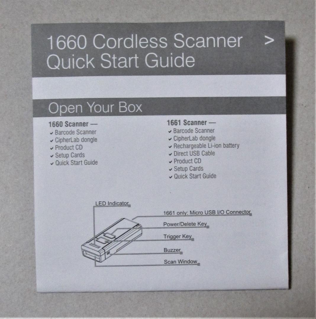 ワイヤレス・モバイルバーコードリーダ 1660