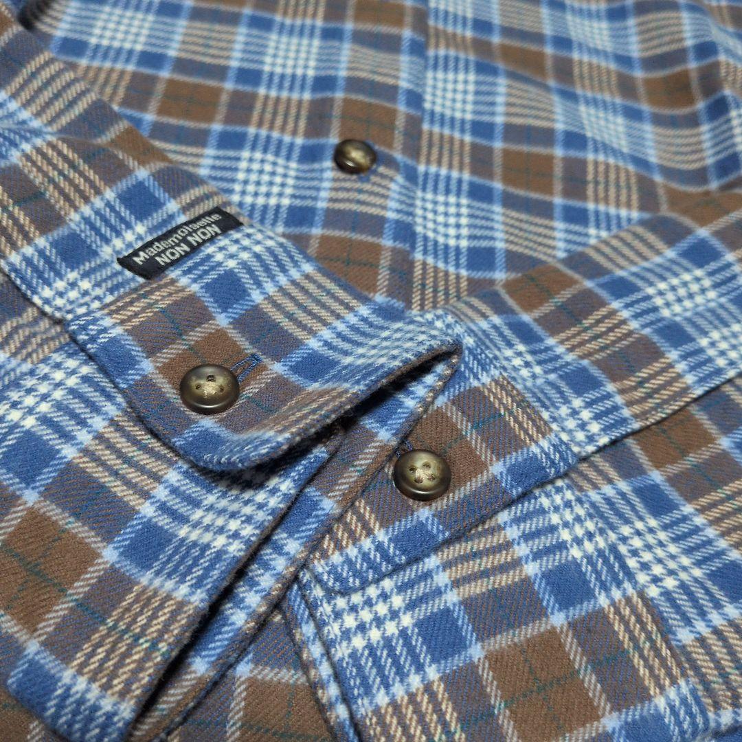 新品タグ付き❗️マドモアゼルノンノン 長袖 チェックネルシャツ　チュニック❣