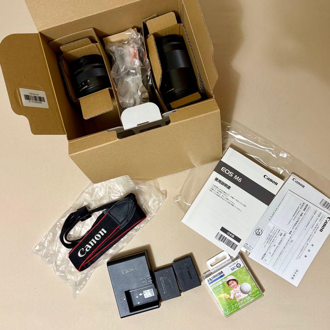 軽量コンパクト・旅に最適✨EOS M6 ダブルズーム＋28mmマクロセット