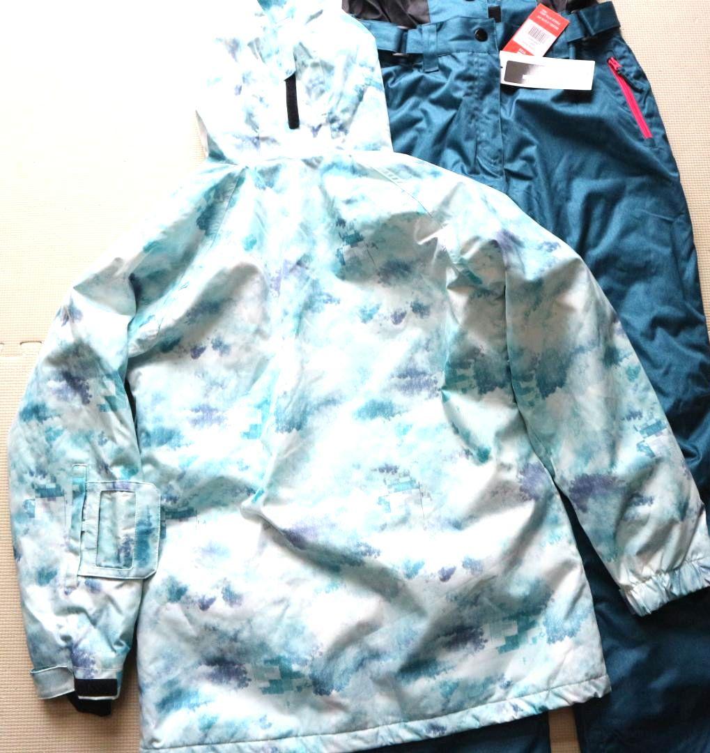 新品 レディースL パスケース付 多収納 スノーボードウェア上下セット スキー