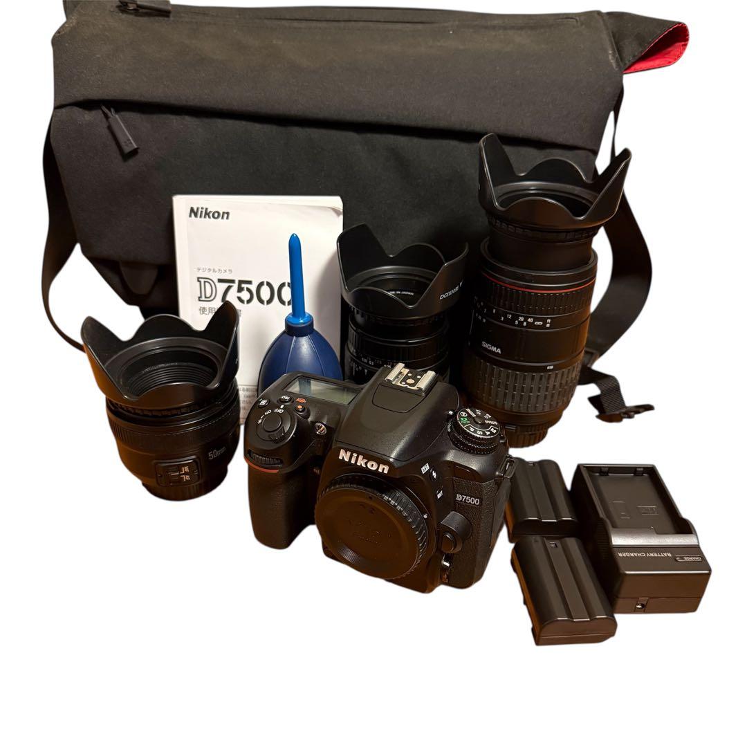 予備バッテリー　カメラバッグ付　Nikon D7500