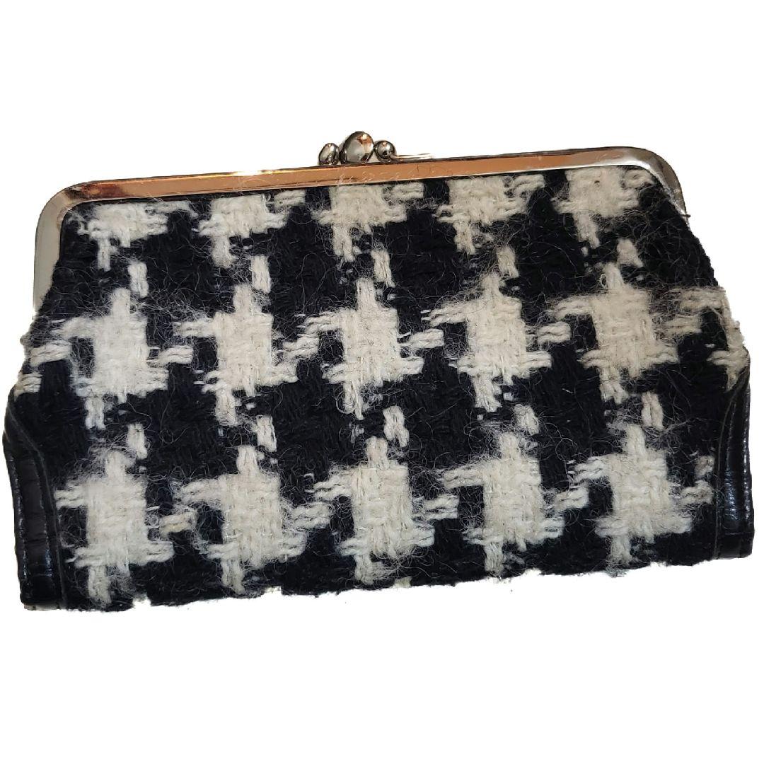 小物 90s Y's Houndstooth Wo Felt wallet