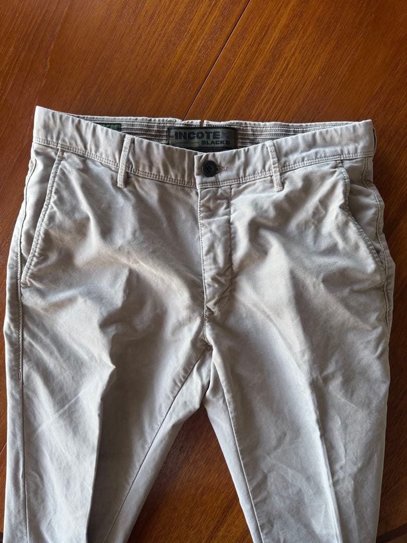 【着用1回】INCOTEXインコテックス 100型 トリコチノ グレージュ 31