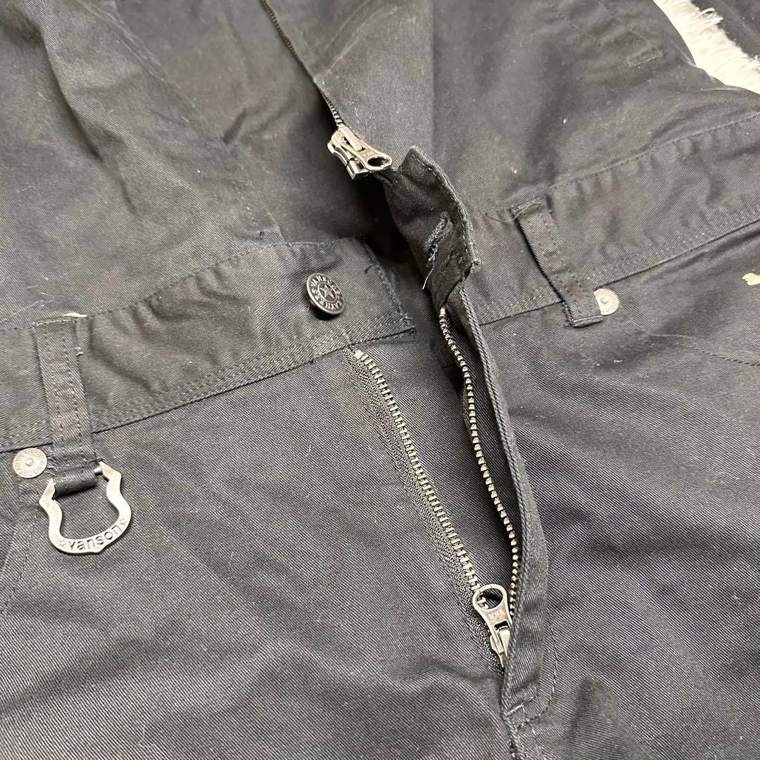 【美品】Vanson Leathers ブラックオーバーオール
