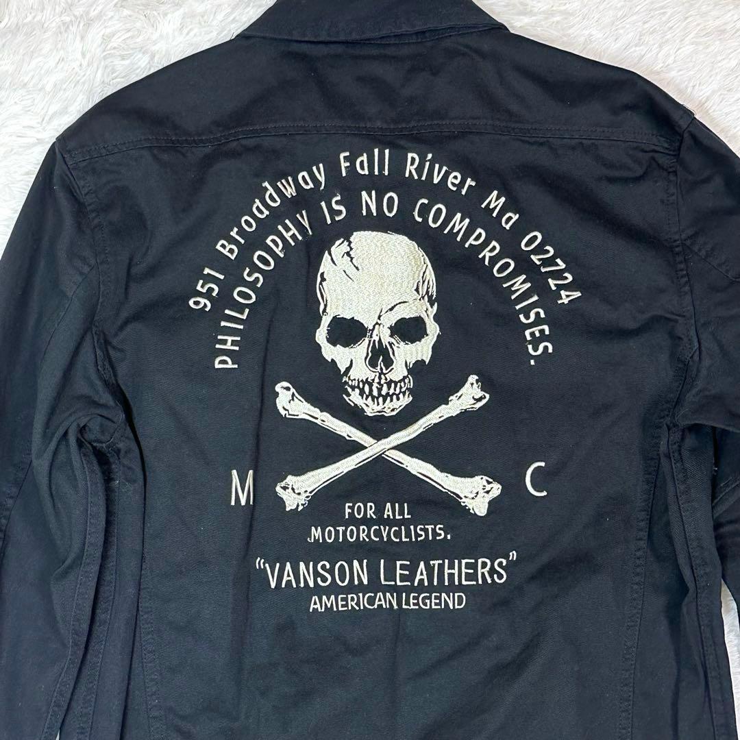 【美品】Vanson Leathers ブラックオーバーオール