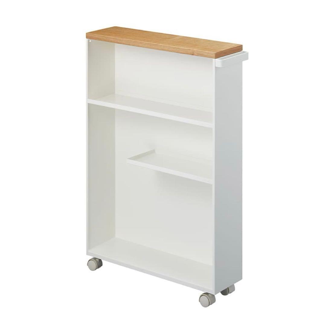 お値下げ中❗️towerタワーハンドル付きスリムトイレラックホワイト 山崎実業