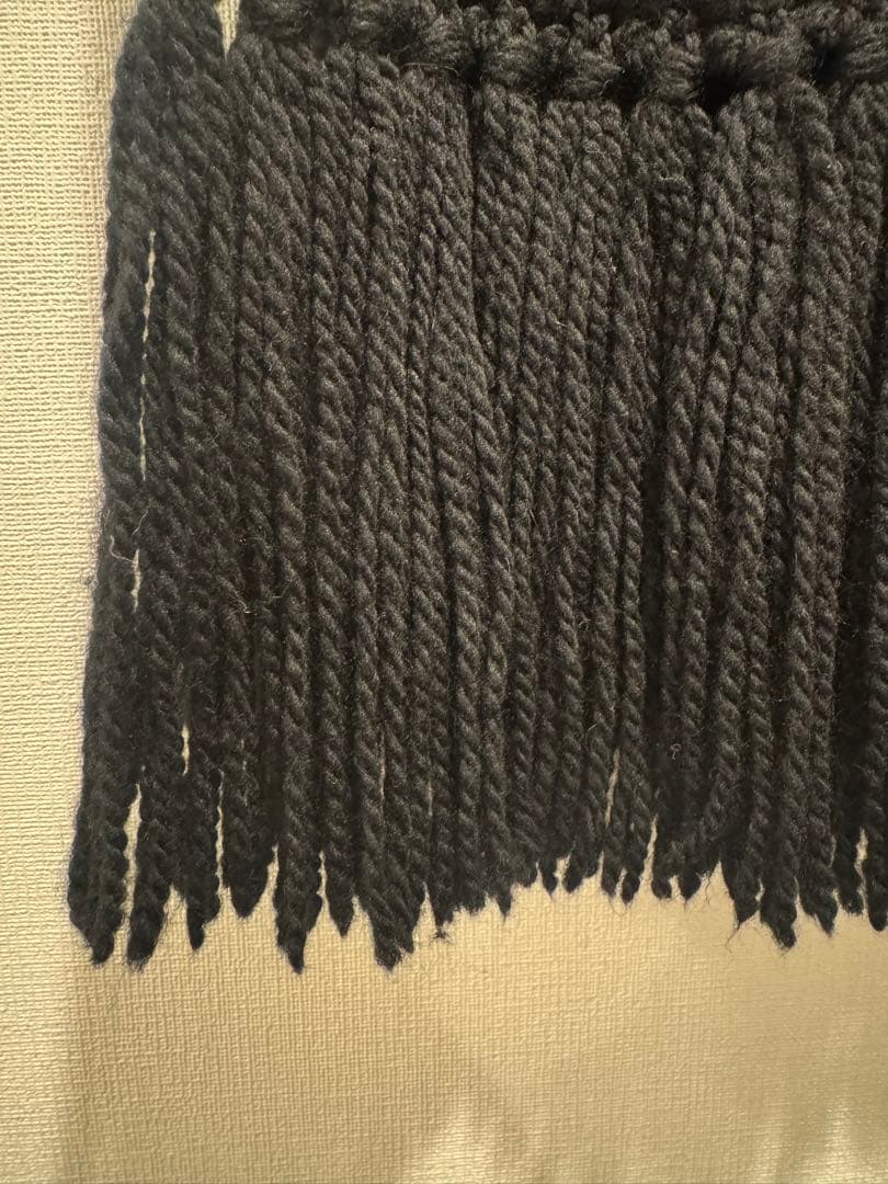 HYKE☆WAFFLE KNIT SWEATER TOP WITH FRINGE