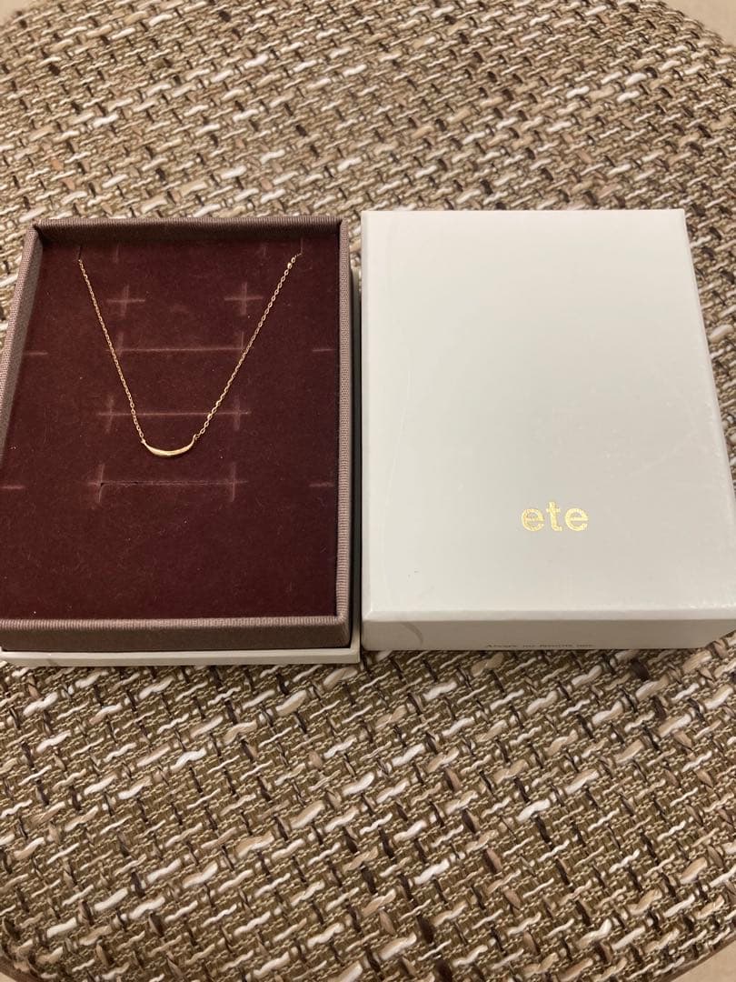 ete　レイヤー クレセントムーン ネックレス　K10YG