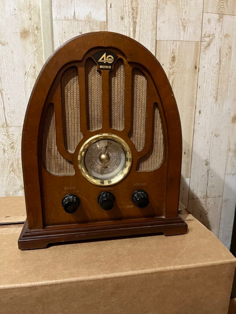 朝日放送　40周年記念品　松下電器製　AM FM レトロ調　ラジオ　中古品