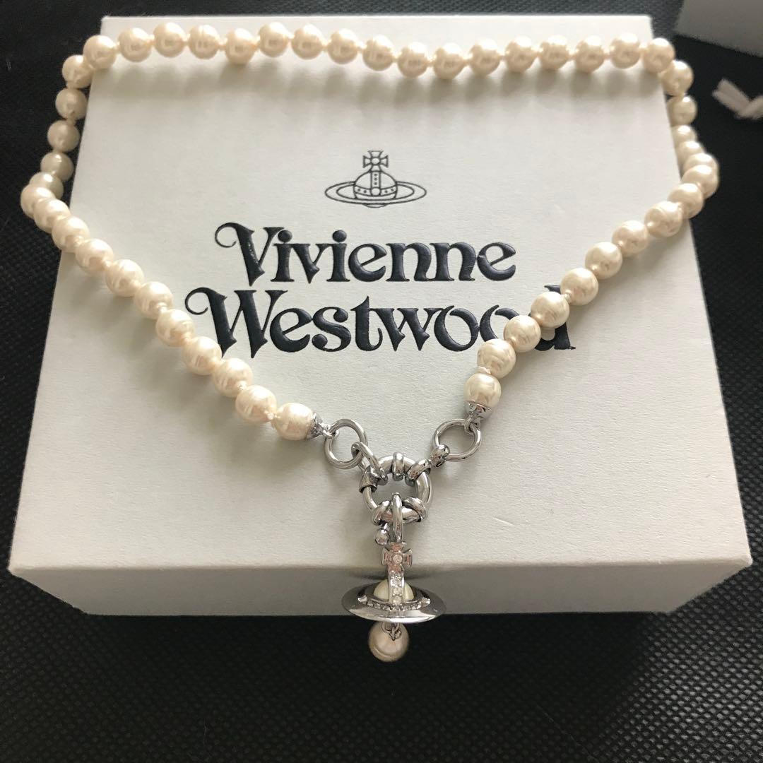 vivienne westwood ALEKSA オーブロゴパールネックレス